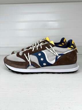 Saucony Jazz DST Abstract Collection Grey Navy Brown Men Size 10 VNDS S70528-11